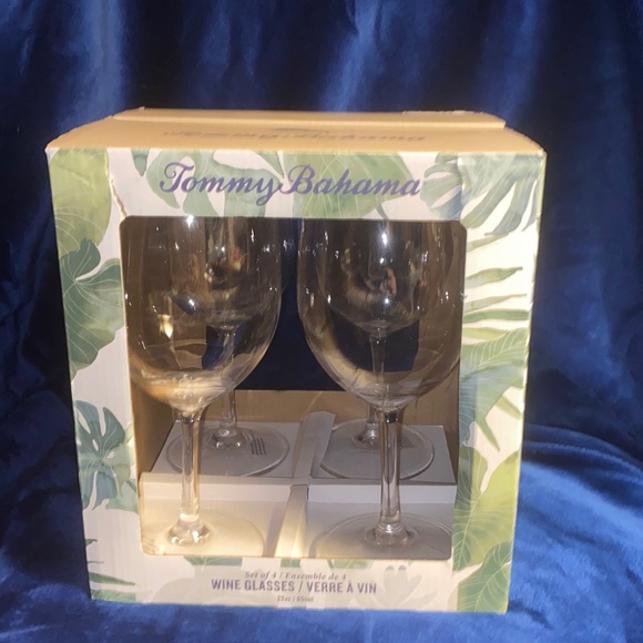 Tommy Bahama Dining Nib Tommy Bahama Plastic 22 Oz Wine Glasses